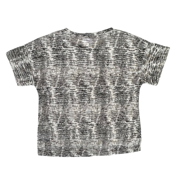 LNA Python Print Burnout Semi Sheer Boxy Crew Neck Cotton T Shirt Small - Picture 2 of 5